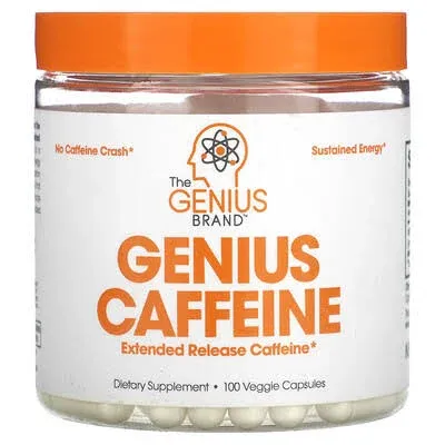 Genius Caffeine, Extended Release microencapsulated Caffeine Pills, Al