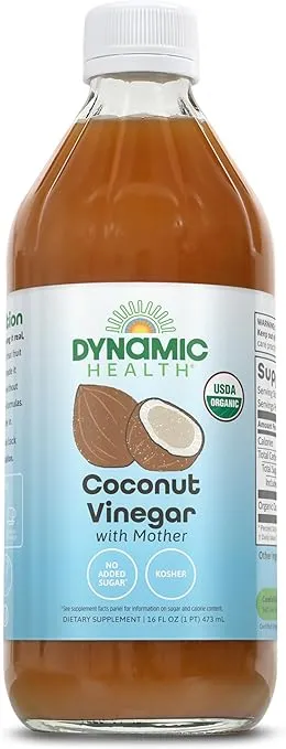 Dynamic Health Coconut Vinegar, Organic, with Mother - 16 fl oz