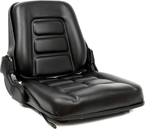 Adjustable Angle Back And Slide Universial Tractor Fold Down Seat Black