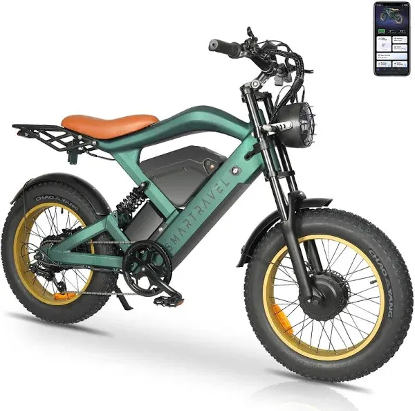 SMARTRAVEL Electric Bike 1200W Brushless Motor Ebike 48V/20Ah Battery GPS Control