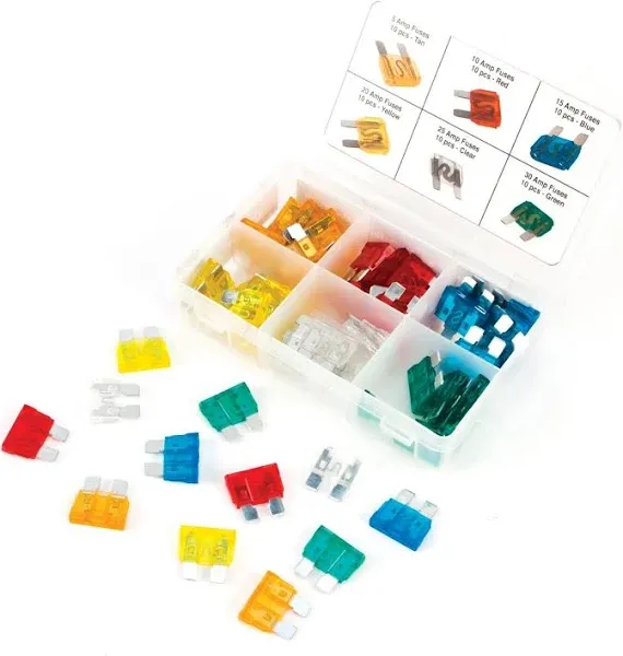 Performance Tool 60 Piece Standard Fuse Assortment   