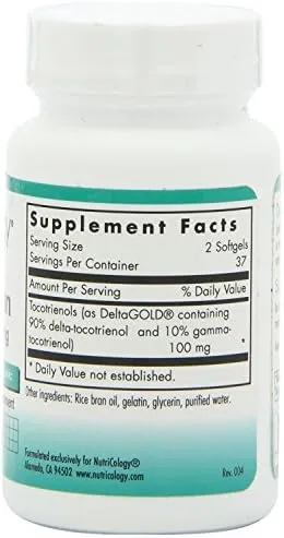 NutriCology, Delta-Fraction Tocotrienols 125 mg, 90 softgels