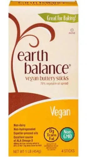 Earth Balance Vegan Buttery Sticks (1 lbs, 4 ct)