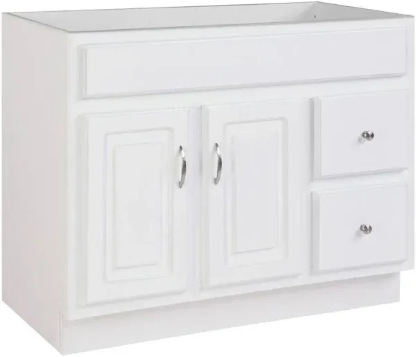 Design House Concord 36-in White Bathroom Vanity Base Cabinet