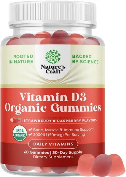 Vitamin D3 Organic Gummies 2000IU per serving