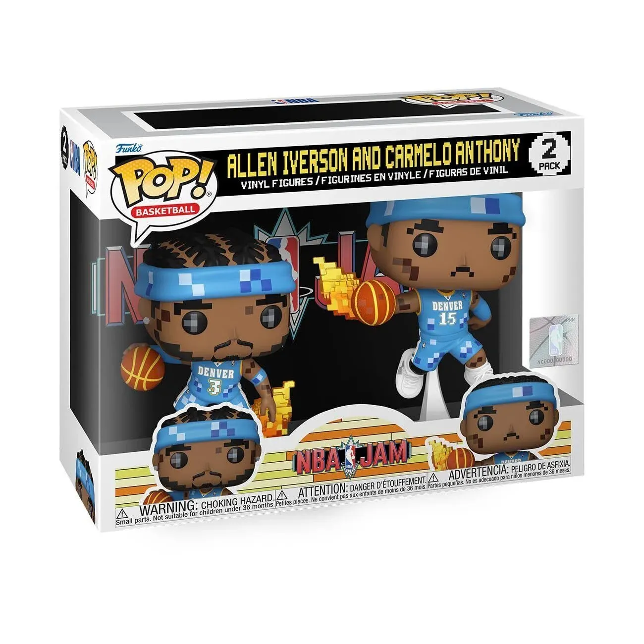 Funko Pop NBA JAM: Denver Nuggets - Allen Iverson y Carmelo Anthony 2 Pack