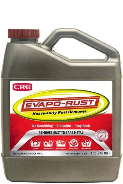 CRC Evapo-Rust, Heavy-Duty Rust Remover, Reusable, Acid-Free, Non-Corrosive, Wat