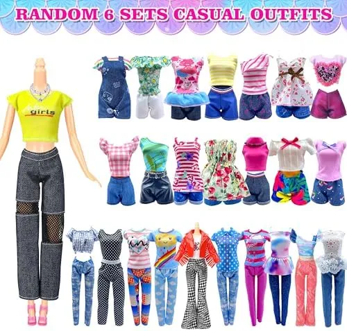 Style Shine 50 Pack Doll Clothes and Accessories