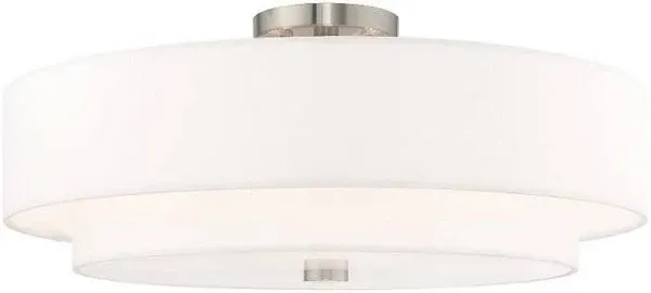 Livex Lighting Brushed Nickel 5-Light Ceiling Mount