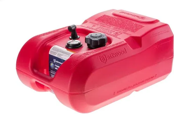 attwood 8806LP2 EPA and CARB Certified 6-Gallon Portable Marine Boat Fuel Tank