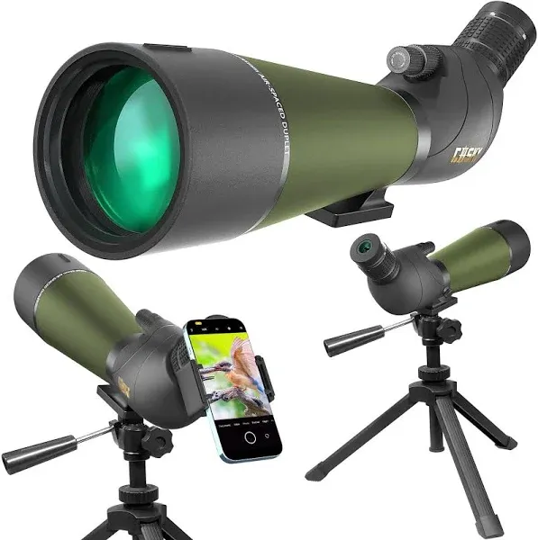 20-60x60 High Definition Spotting Scopes with Tripod, Carrying Bag, Phone Holder