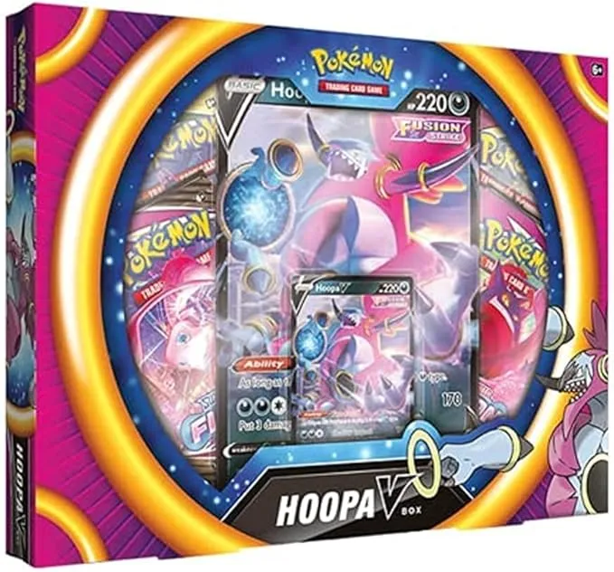 Pokemon | Hoopa V Box | Card Game | Ages 6+ | 2 Players | 10+ Minutes Playing Time