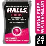 Halls Minis Sugar Free Watermelon - 24 Count