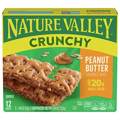 Nature Valley Granola Bars, Peanut Butter, Crunchy 6 Ea