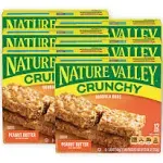 Nature Valley Granola Bars Crunchy Peanut Butter 6 Pouches - 1.49 oz 2-Bars per Pouch (Pack of 6)