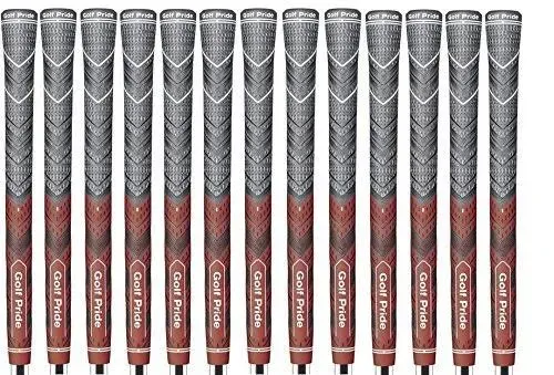 Golf Pride MCC Plus4 Align Midsize Size Grip - Gray/Red (13 Piece)