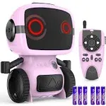 Robot Toys for Girls, Remote Control Robots for Kids, Talkie and Pink