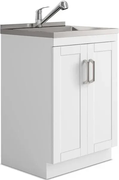 Simplihome 24 inch Laundry Cabinet Kyle White