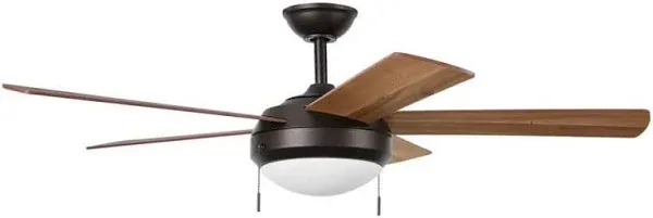 Hampton Bay Claret 52 in Indoor Oil Rubbed Bronze Ceiling Fan with Light Kit