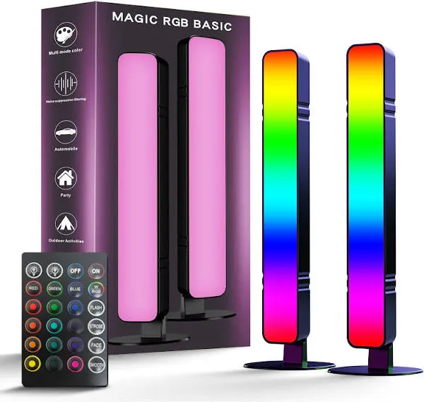 LED Light Bar, Music Sync RGB IC Light Bar, USB Ambient Lamp, Color Changing 