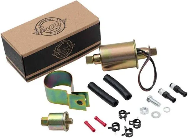 JUN Universal 6 Volt Carbureted Electric Fuel Pump Inline w/Installation Kit E8011