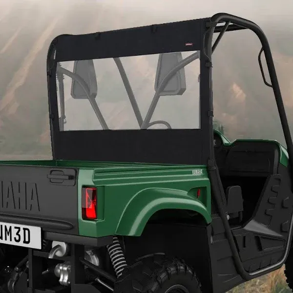 Soft Rear Windshield for Yamaha Rhino & Massimo UTVs - PVC Windscreen with Excellent Visibility, Waterproof & Tough Against Punctures, Tears & Abrasion.