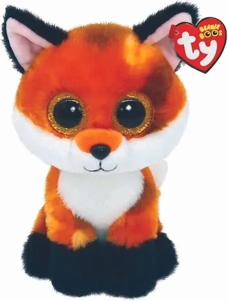 Ty - Beanie Boo&#039;s - Meadow The Fox Soft Toy, 15 cm, Tricolour, TY36379 