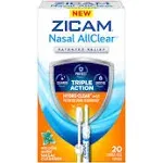 Zicam All Clear Triple Action Nasal Cleanser Hydro Clear 20 Total Swabs NEW