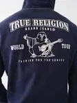 True Religion Men's Classic Logo Zip-Up Hoodie - True Navy