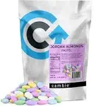 Cambie Jordan Almonds Pastel Candy Almonds in Assorted Colors Premium Roasted Almonds with A Sweet Sugar Coating for Weddings, Parties and Holid