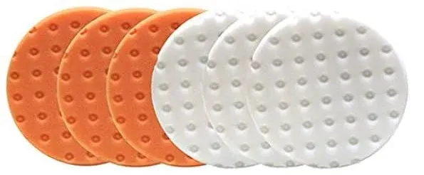 CCS Smart Pads DA 5.5 inch Foam Pad 3-White, 3-Orange, 5.5