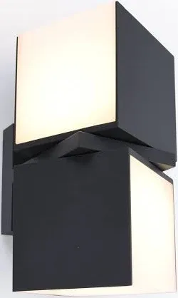 LUTEC Cuba 3000K 1100LM LED Integrated Porch Wall Light Outdoor and Indoor Bedroom LED Wall Lantern Sconce-Bronze