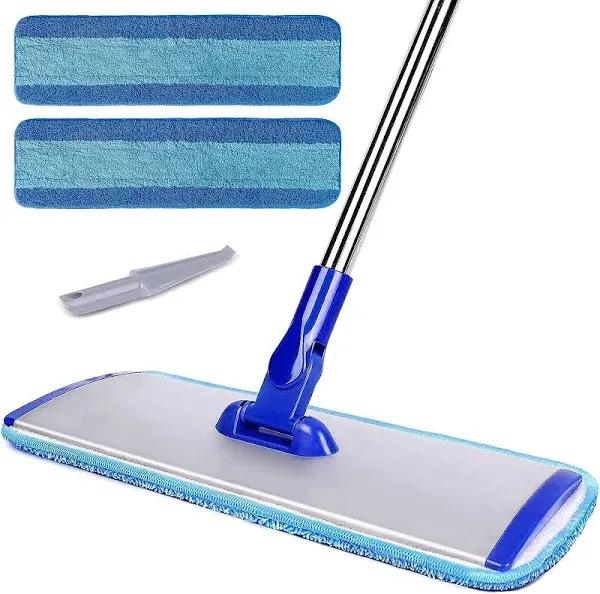 18&#034; Professional Microfiber Mop Floor Cleaning System, Flat Mop with Stainless S