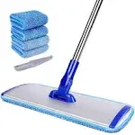 18&#034; Professional Microfiber Mop Floor Cleaning System, Flat Mop with Stainless S