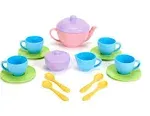 Green Toys Tea Set - BPA Free, Phthalates Free Play Toys for Gross Motor, Fine