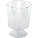 Disposable Plastic Clear 8oz Wine Glasses Crystal-Like Design - for Party's and Weddings - 240 Glasses