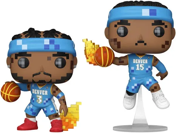 NBA JAM Denver Nuggets Allen Iverson and Carmelo Anthony 8-Bit Funko Pop!