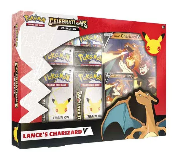 Pokemon TCG Celebrations Lance&#039;s Charizard V Box Collection 25th Anniversary