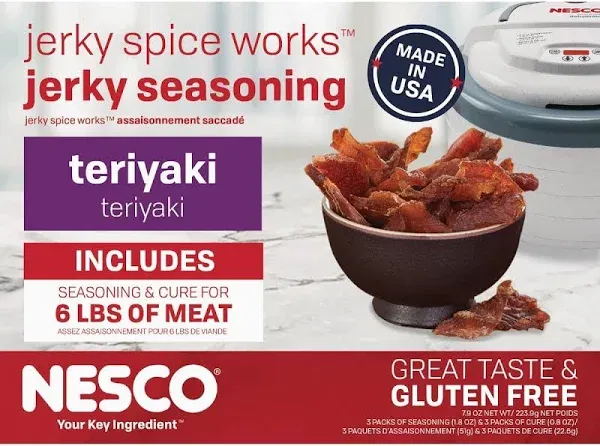 Nesco Teriyaki Flavor Jerky Seasoning 9 Pack