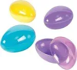 HUGE OVERSIZED PLASTIC EASTER EGGS 7&#034; Length GREAT TO FILL SPRING COLORS SET 4