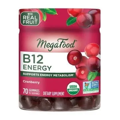 MegaFood B12 Energy Gummies, Cranberry (70 ct)