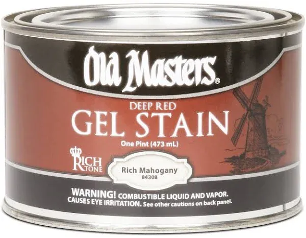 Old Masters Gel Stain Size One Pint Color Rich Mahogany 84308