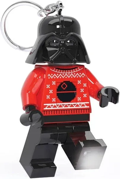 LEGO Star Wars 3&#034; Darth Vader Ugly Sweater Keychain Figurine W/ LED Light