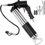 VEVOR Grease Gun, 6000psi Air Operated Grease Gun, Heavy Duty Pneumatic Grease Gun with 14 oz Load, 18.5 inch Flexible Hose, 1 Flat Coupler, 1