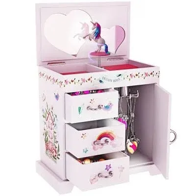 Unicorn Musical Jewelry Box for Kids Gifts Girls Ages 3-8 Best Princess Room Toy