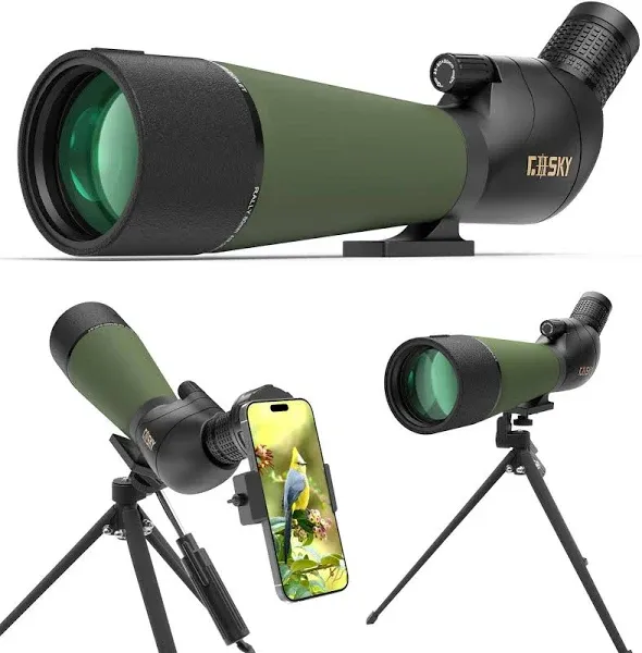 20-60x80 Spotting Scopes with Tripod, Carrying Bag and Quick Phone Holder