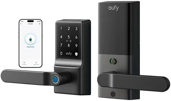 eufy Smart Lock C33 Wi-Fi Fingerprint Keyless Entry Door Lock with Handle|Refurb