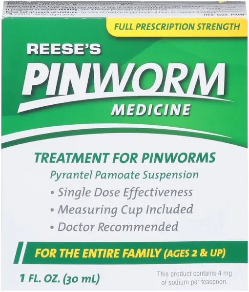 Reeses Pinworm Medicine, Full Prescription Strength - 1 fl oz packet