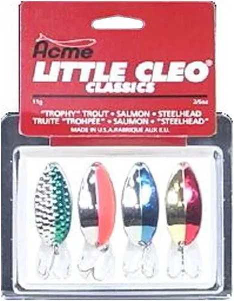 Acme KT 40 Little Cleo Classics Lure Kit 2/5 oz Assorted 4 Per Pack