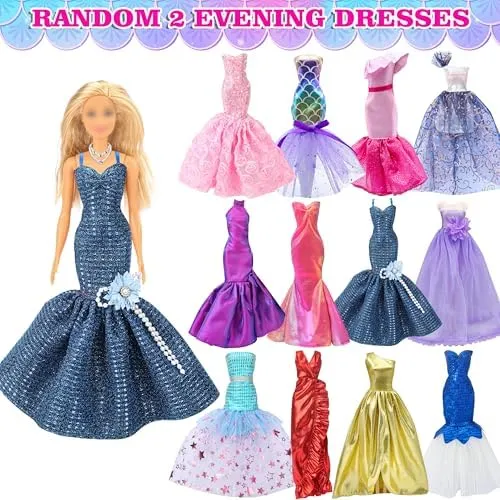 Style Shine 50 Pack Doll Clothes and Accessories Set